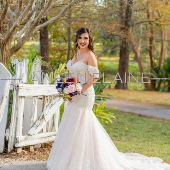 Dresses | A Vintage Pink Champagne White Wedding Dress Size 6 With  Removable Sleeves